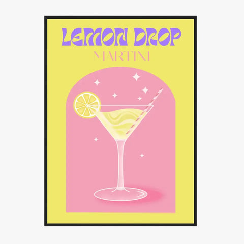 Affiche et Tableau Moderne Cocktail Lemon Drop Martini