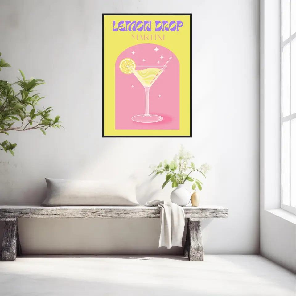 Affiche et Tableau Moderne Cocktail Lemon Drop Martini
