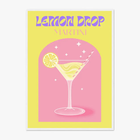 Affiche et Tableau Moderne Cocktail Lemon Drop Martini
