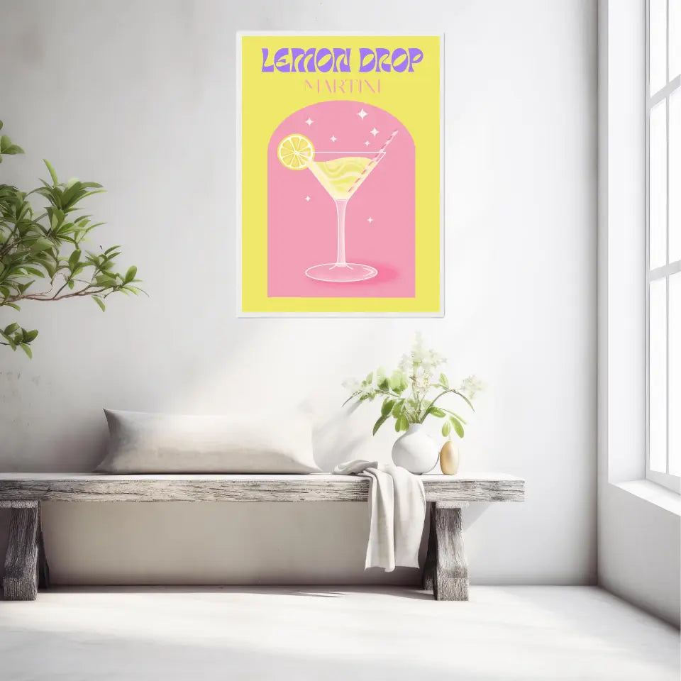 Affiche et Tableau Moderne Cocktail Lemon Drop Martini