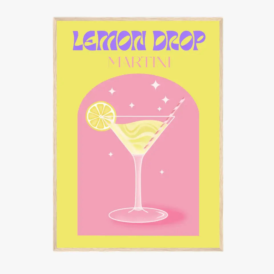 Affiche et Tableau Moderne Cocktail Lemon Drop Martini