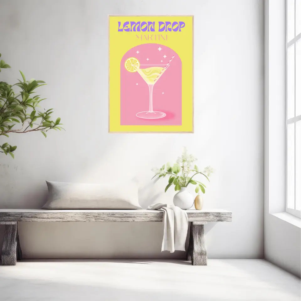 Affiche et Tableau Moderne Cocktail Lemon Drop Martini