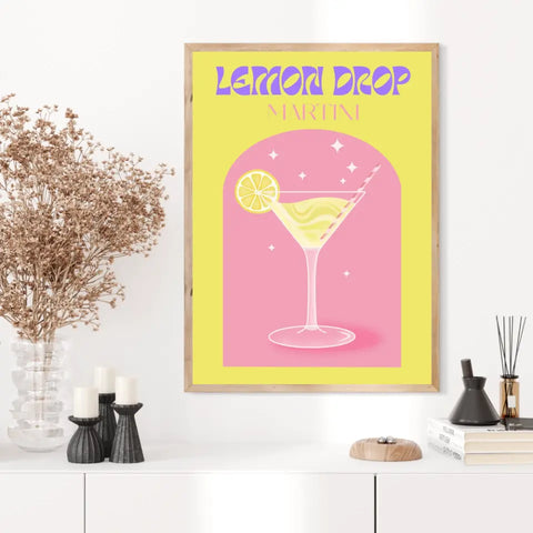 Affiche et Tableau Moderne Cocktail Lemon Drop Martini