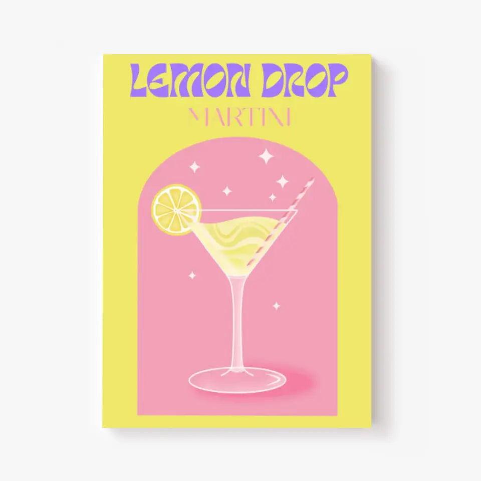 Affiche et Tableau Moderne Cocktail Lemon Drop Martini
