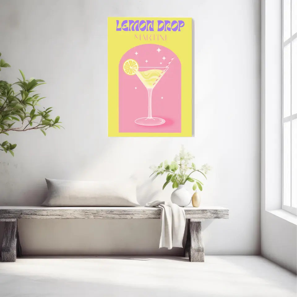 Affiche et Tableau Moderne Cocktail Lemon Drop Martini