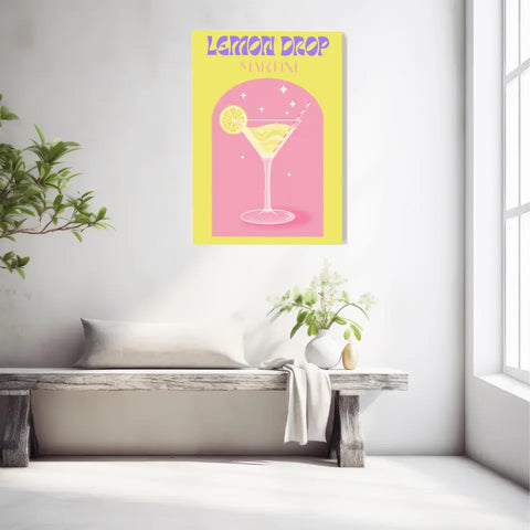 Affiche et Tableau Moderne Cocktail Lemon Drop Martini