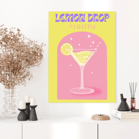 Affiche et Tableau Moderne Cocktail Lemon Drop Martini