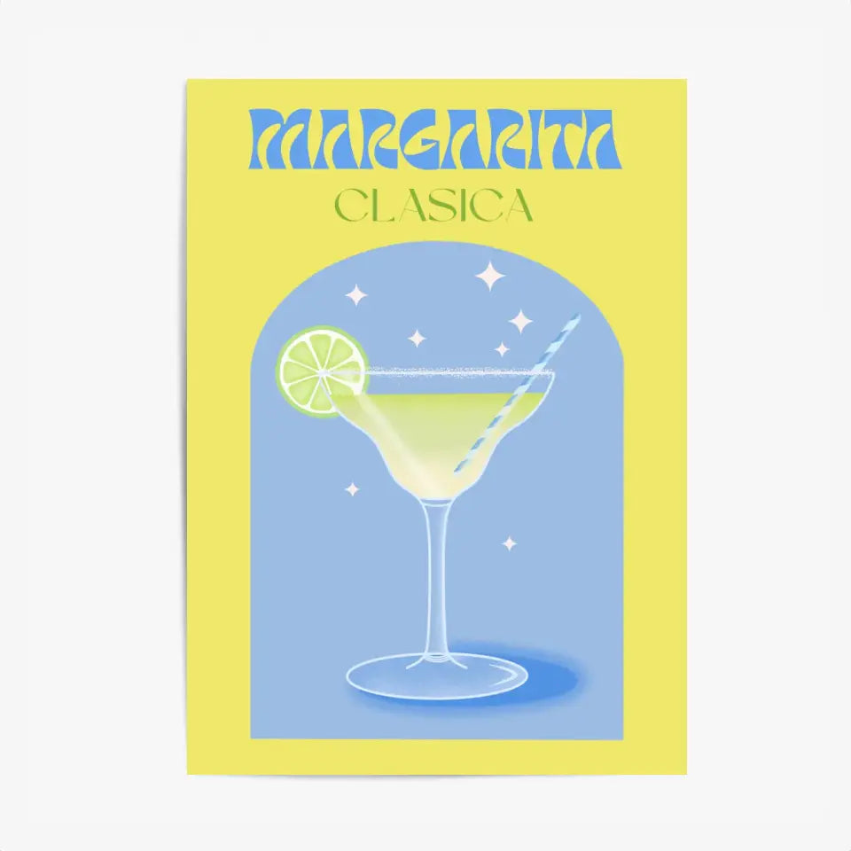Affiche et Tableau Moderne Cocktail Margarita Clasica