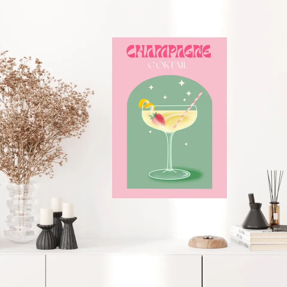 Affiche et Tableau Moderne Cocktail Champagne