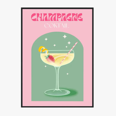 Affiche et Tableau Moderne Cocktail Champagne