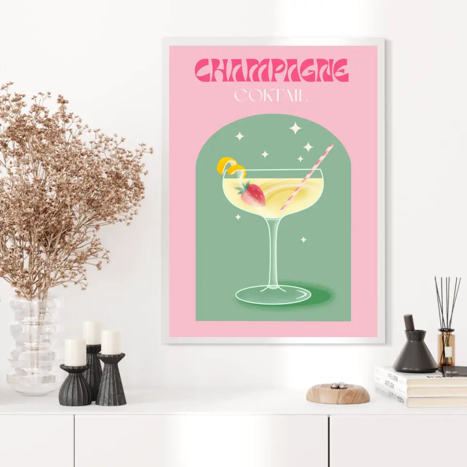 Affiche et Tableau Moderne Cocktail Champagne