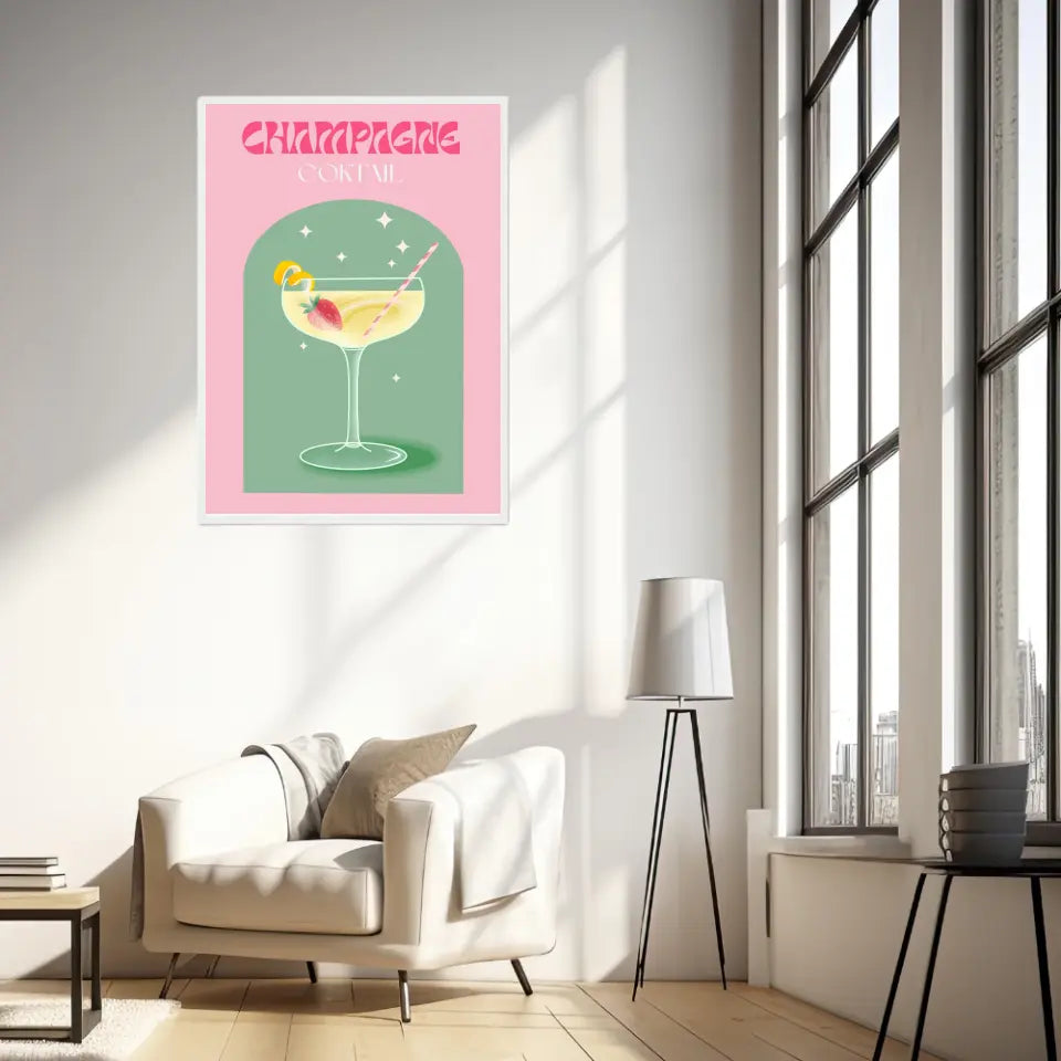 Affiche et Tableau Moderne Cocktail Champagne