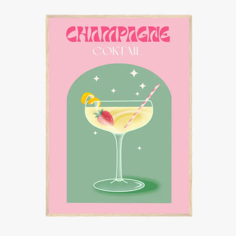 Affiche et Tableau Moderne Cocktail Champagne