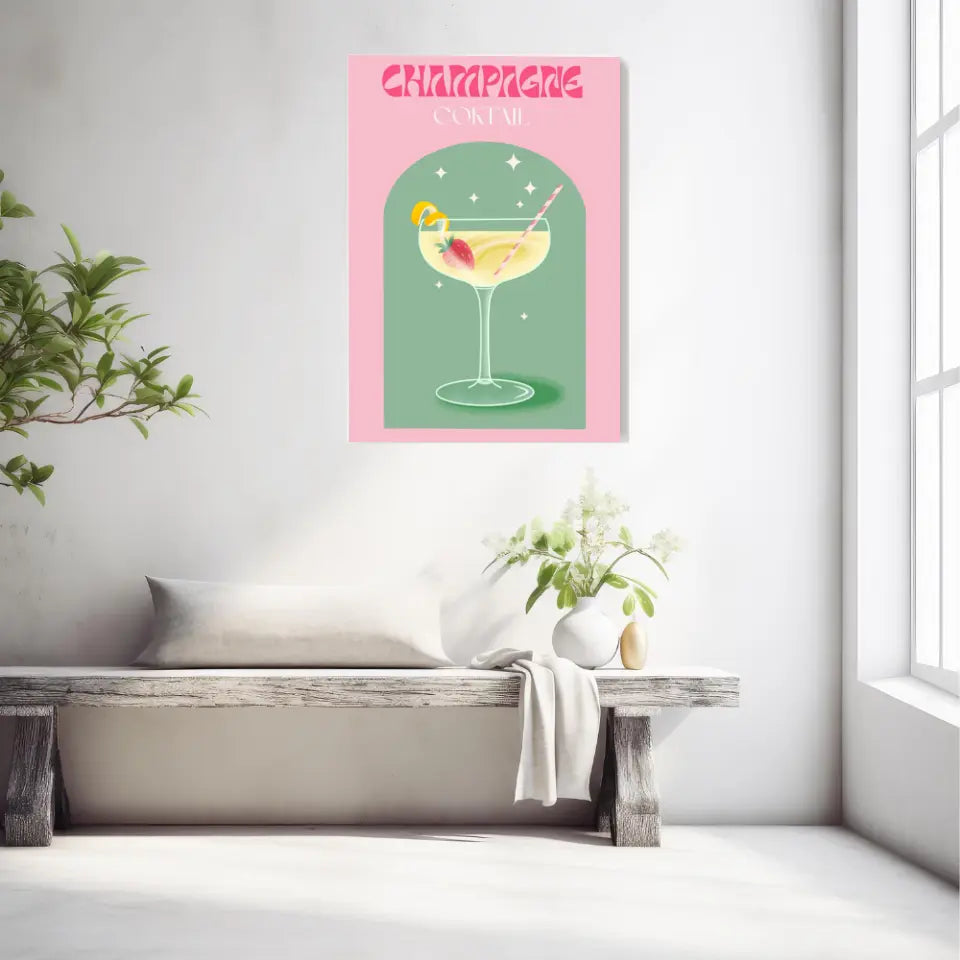 Affiche et Tableau Moderne Cocktail Champagne