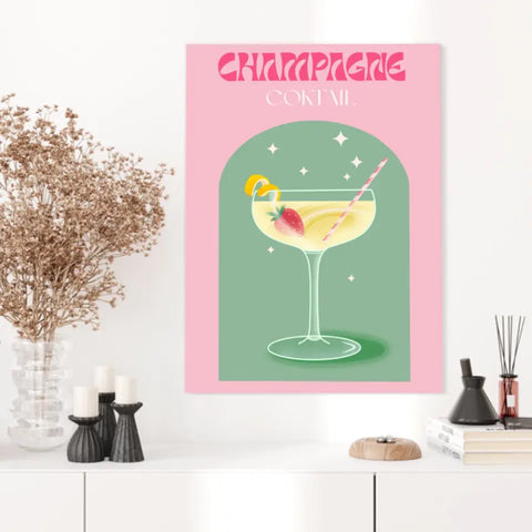 Affiche et Tableau Moderne Cocktail Champagne