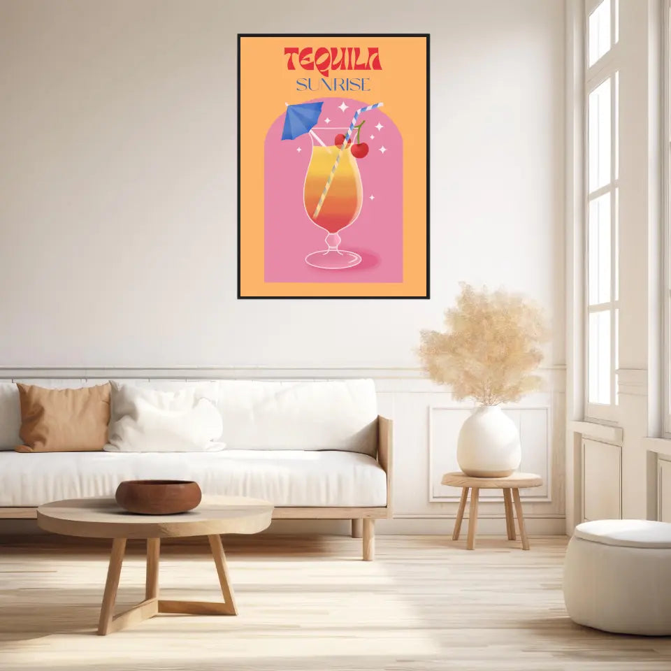 Affiche et Tableau Moderne Cocktail Tequila Sunrise