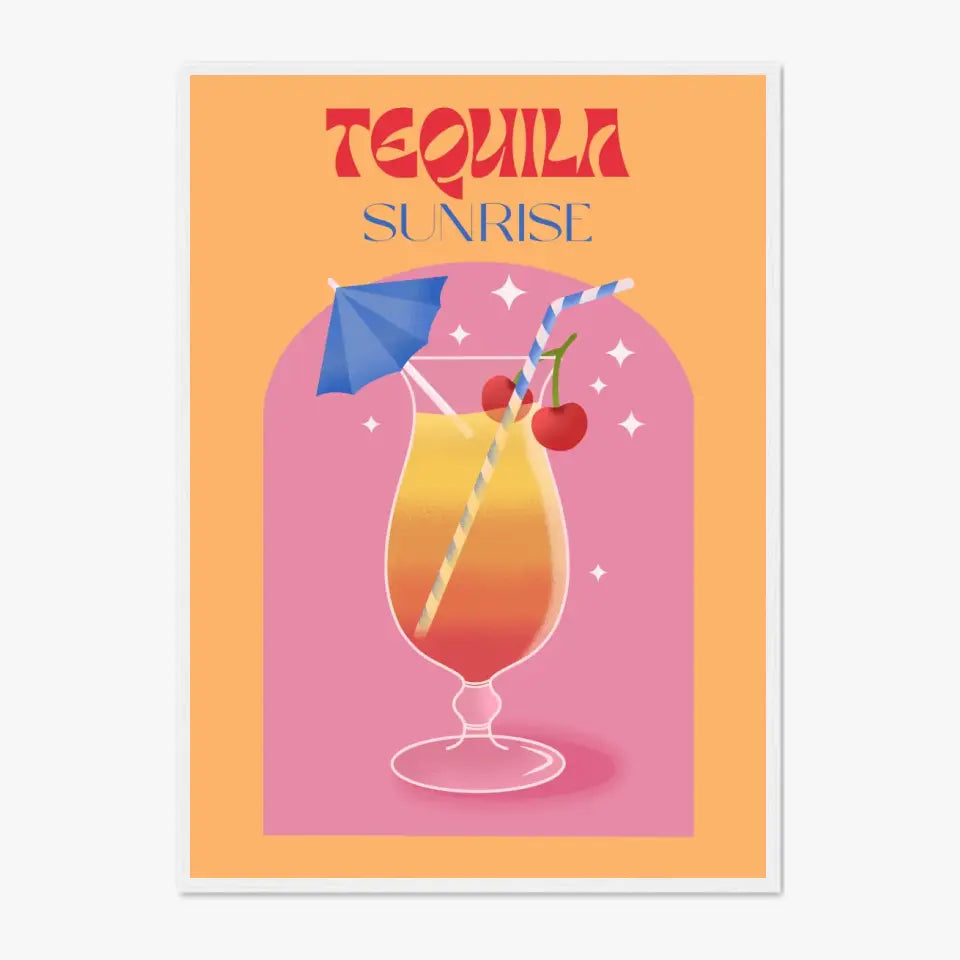 Affiche et Tableau Moderne Cocktail Tequila Sunrise