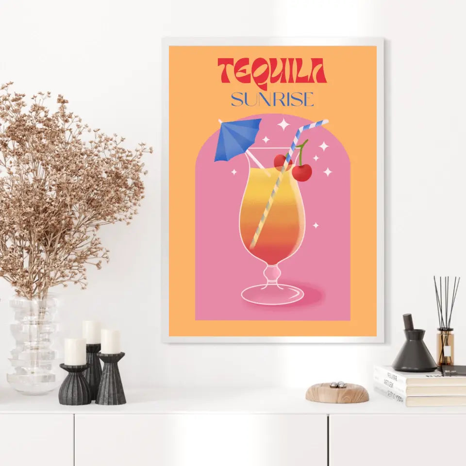 Affiche et Tableau Moderne Cocktail Tequila Sunrise