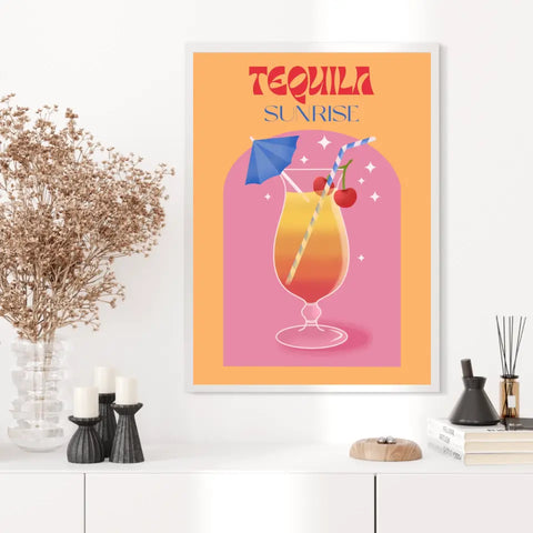 Affiche et Tableau Moderne Cocktail Tequila Sunrise