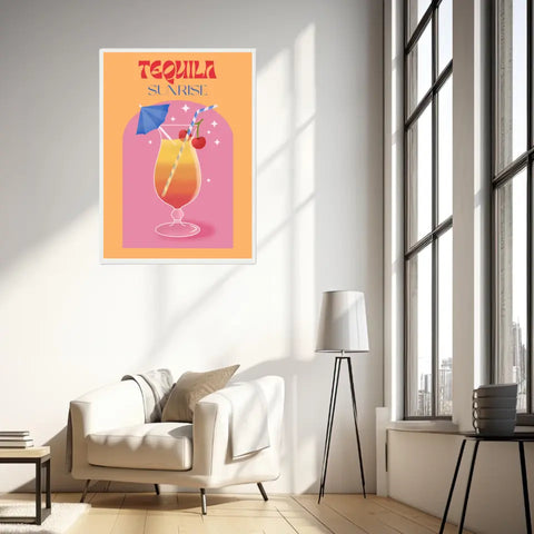 Affiche et Tableau Moderne Cocktail Tequila Sunrise