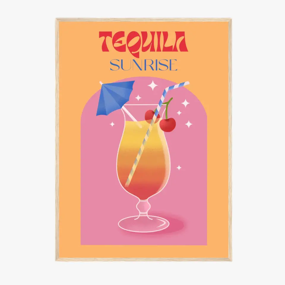 Affiche et Tableau Moderne Cocktail Tequila Sunrise