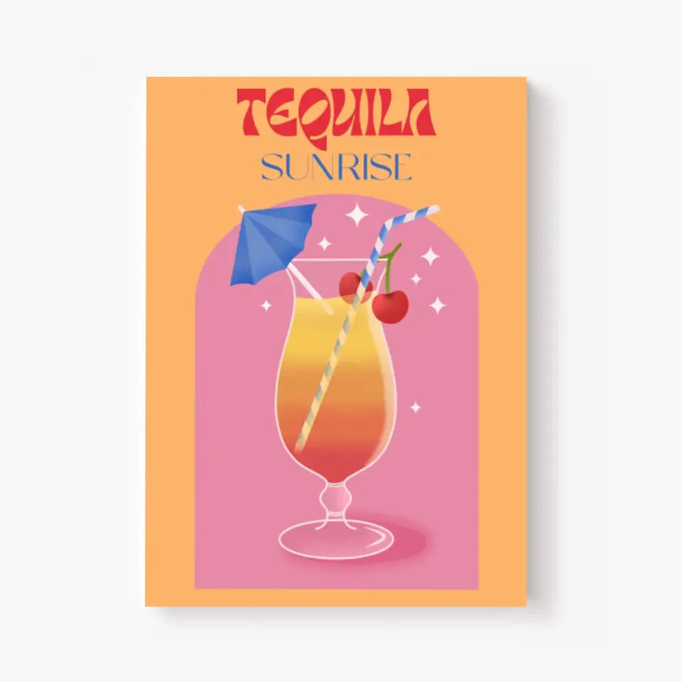Affiche et Tableau Moderne Cocktail Tequila Sunrise