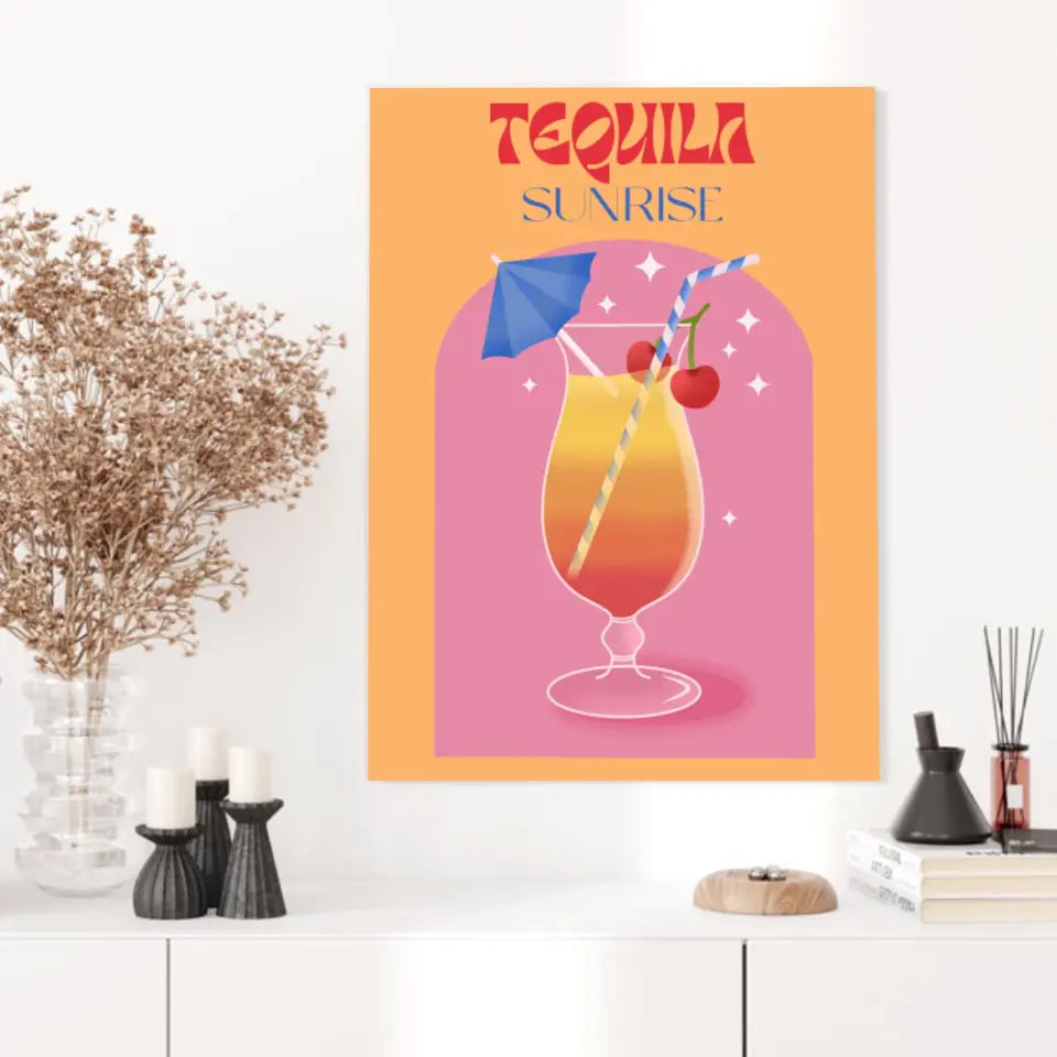 Affiche et Tableau Moderne Cocktail Tequila Sunrise