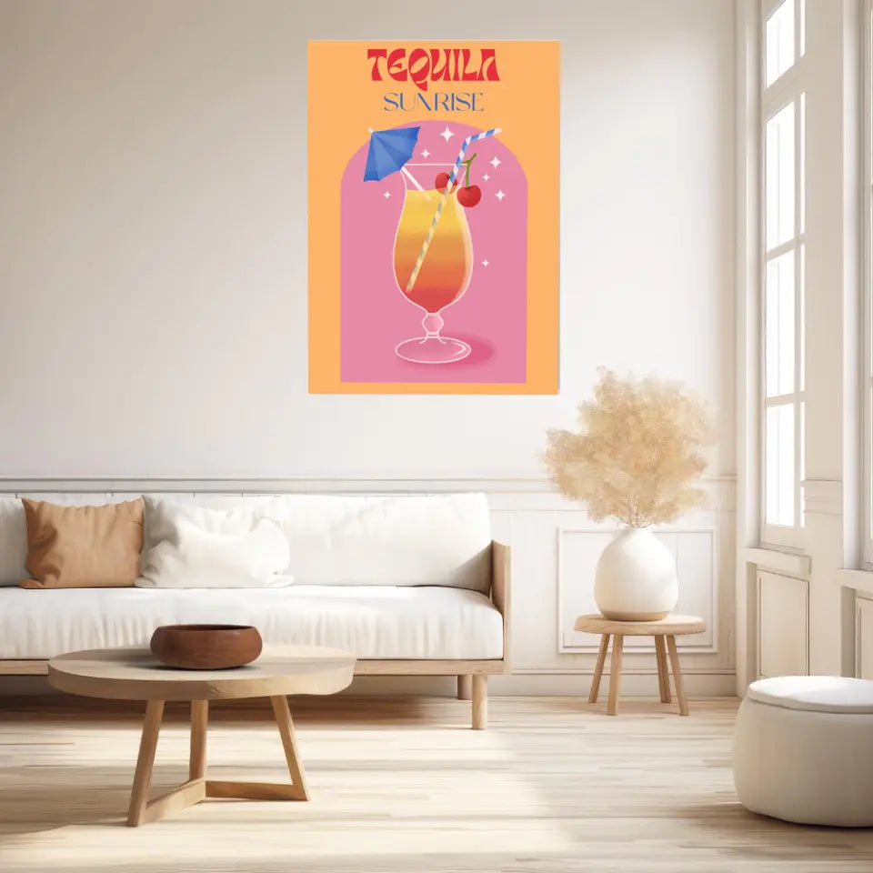 Affiche et Tableau Moderne Cocktail Tequila Sunrise