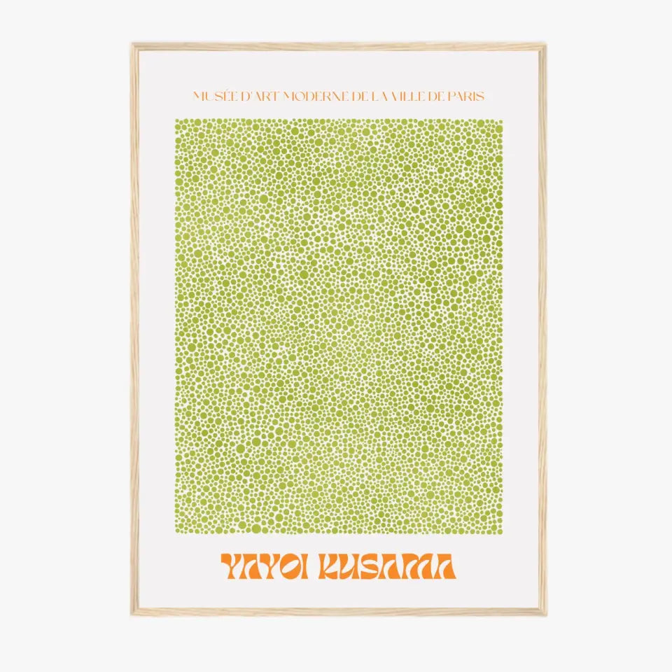 Affiche et Tableau Moderne Yayoi Kusama Points verts