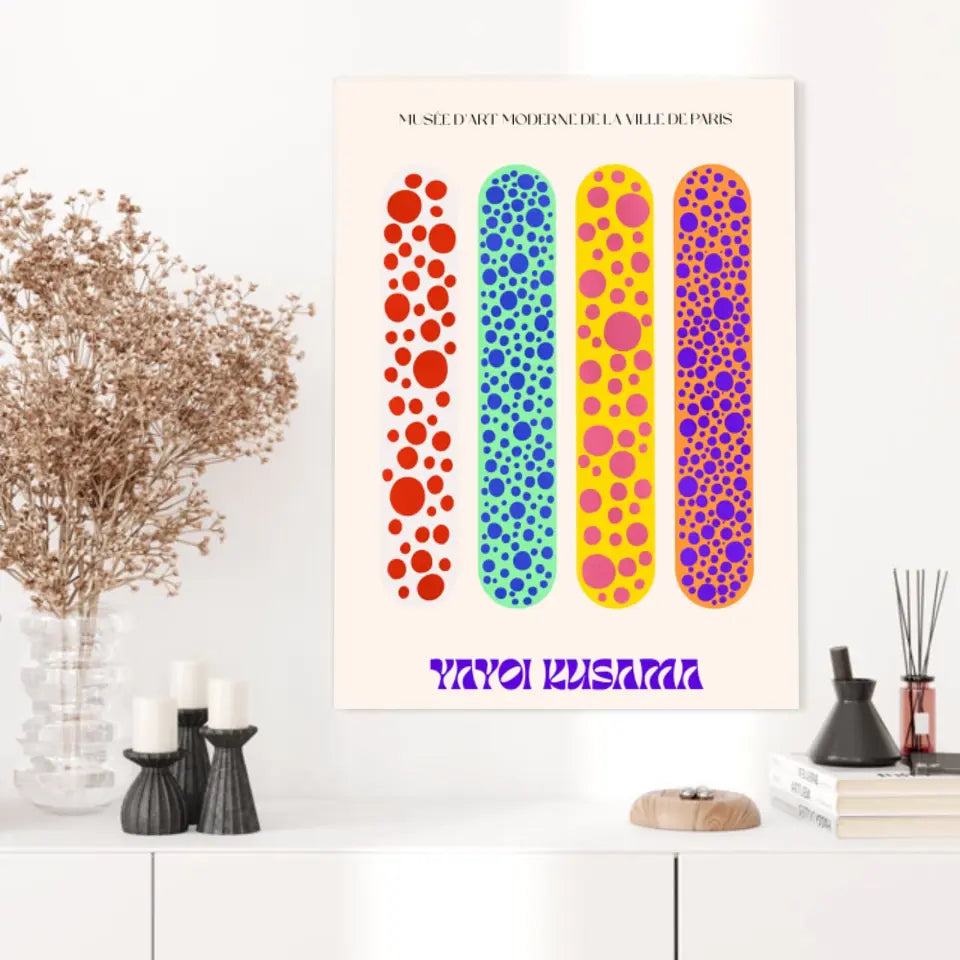 Affiche et Tableau Moderne Yayoi Kusama Skateboards