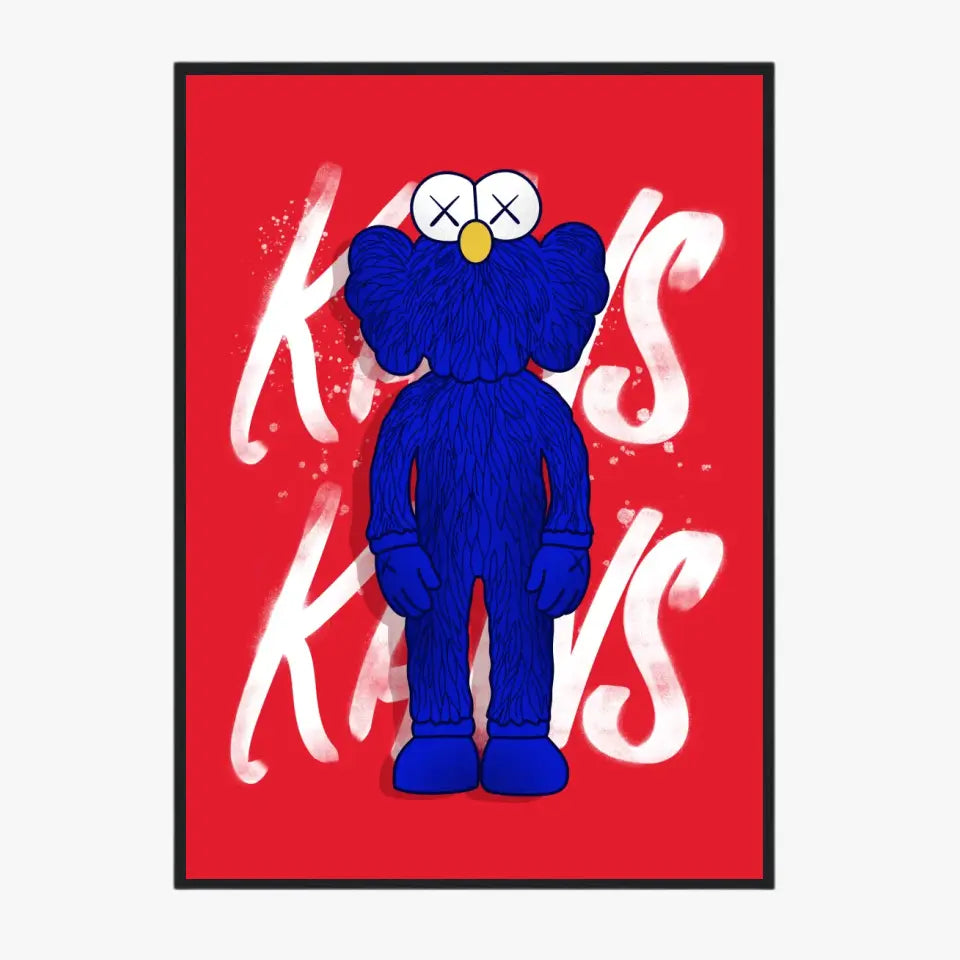 Affiche et Tableau Moderne Kaws bleu