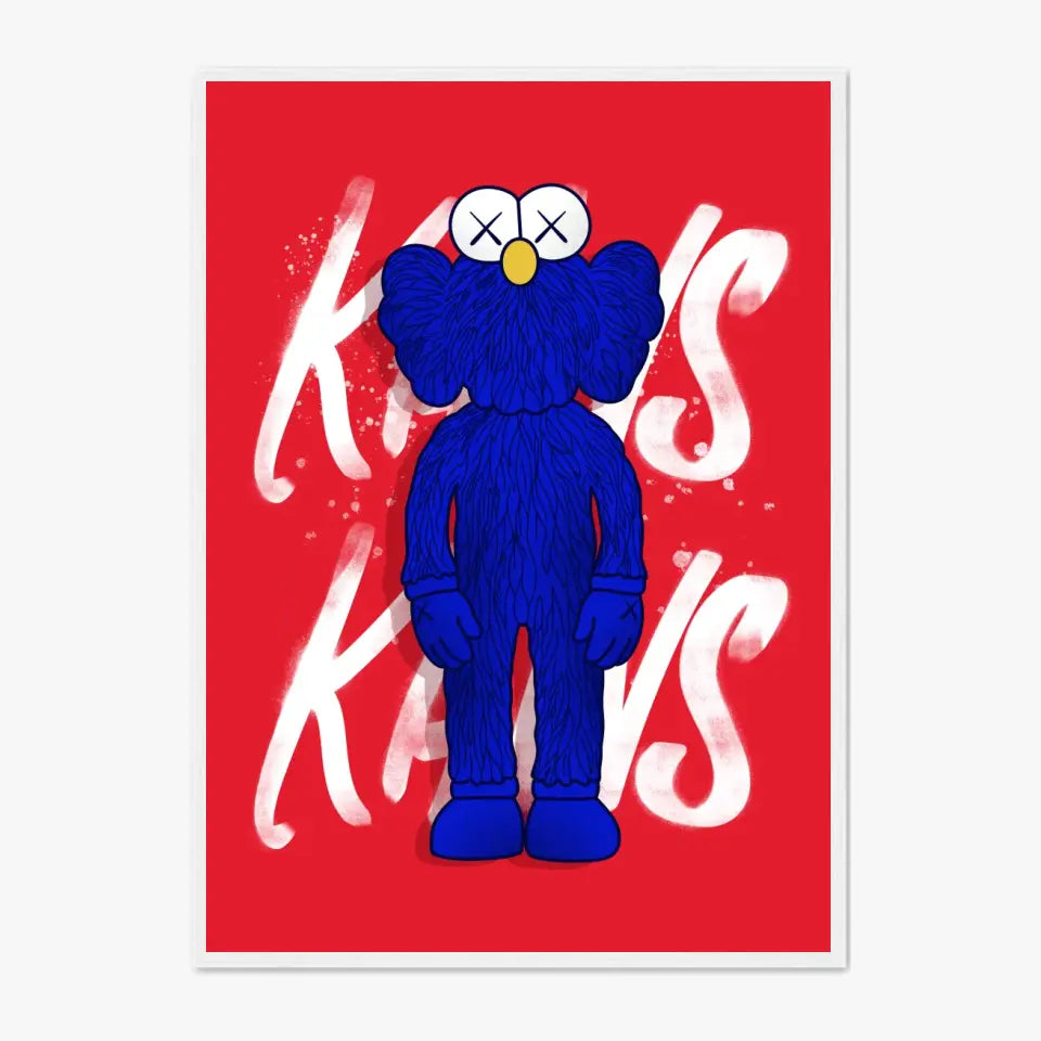 Affiche et Tableau Moderne Kaws bleu