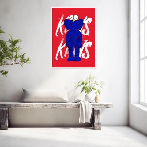 Affiche et Tableau Moderne Kaws bleu