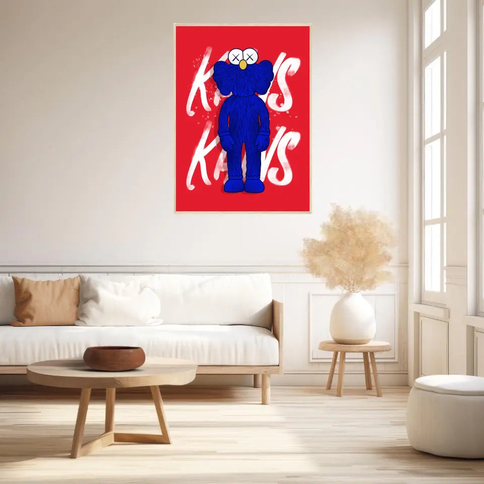 Affiche et Tableau Moderne Kaws bleu