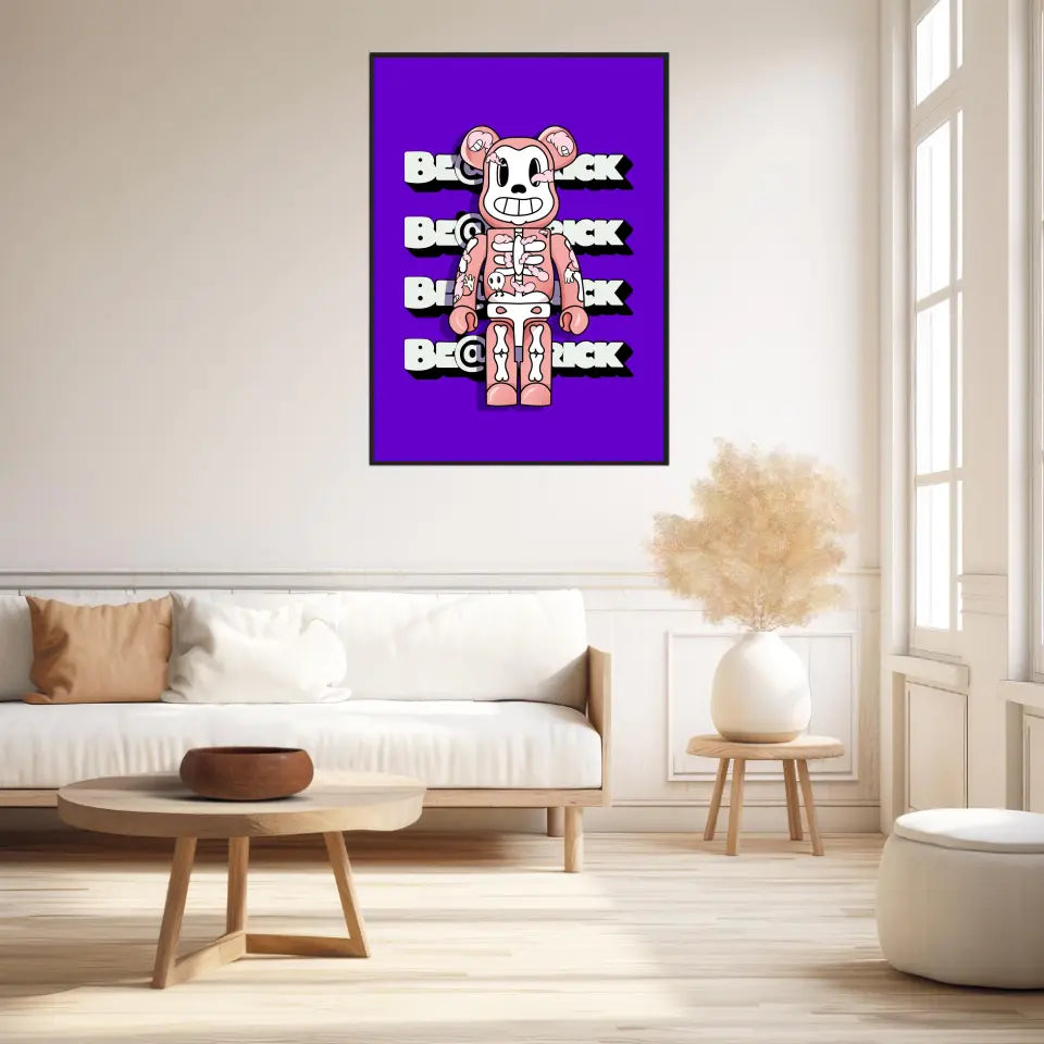 Affiche et Tableau Moderne Bearbrick squelette
