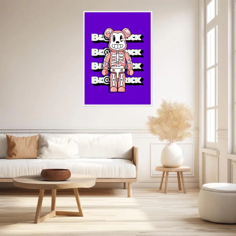 Affiche et Tableau Moderne Bearbrick squelette