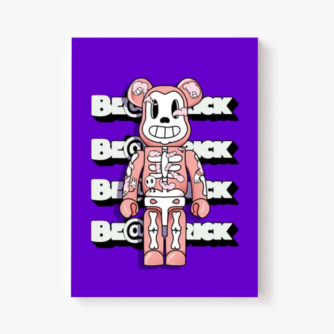 Affiche et Tableau Moderne Bearbrick squelette