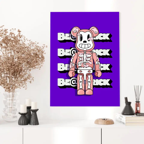Affiche et Tableau Moderne Bearbrick squelette