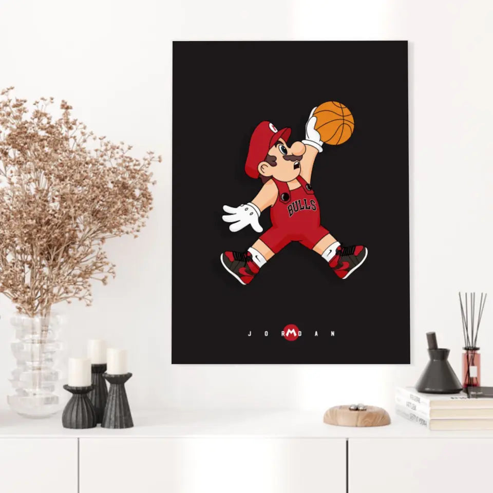 Affiche et Tableau Moderne Michael Jordan Super Mario Bros