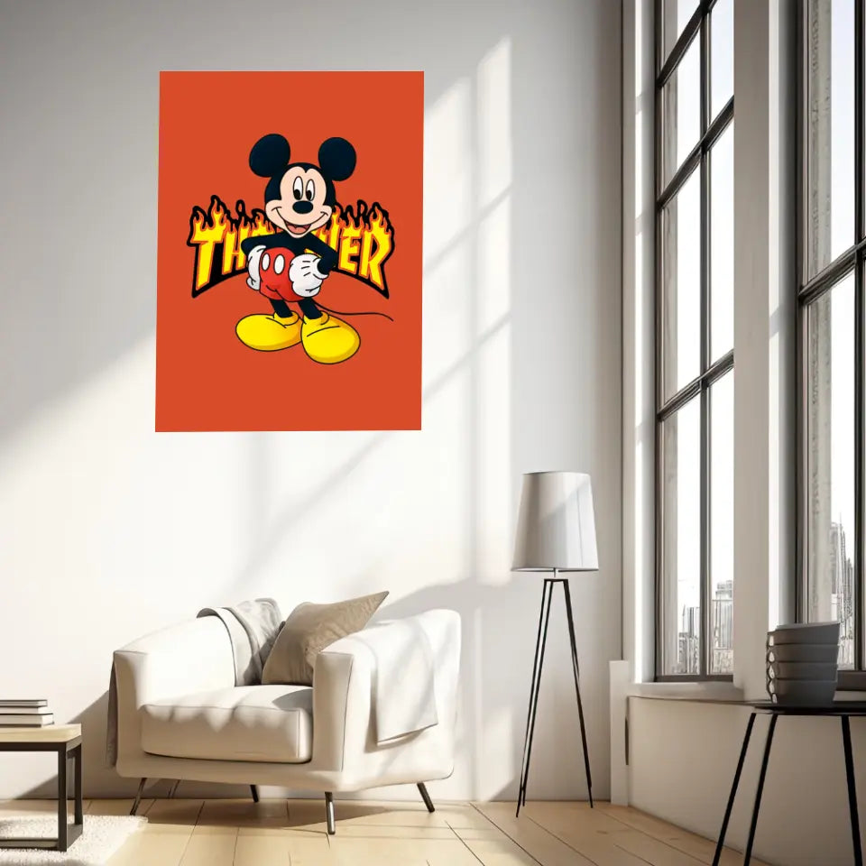 Affiche et Tableau Moderne Thrasher Mickey