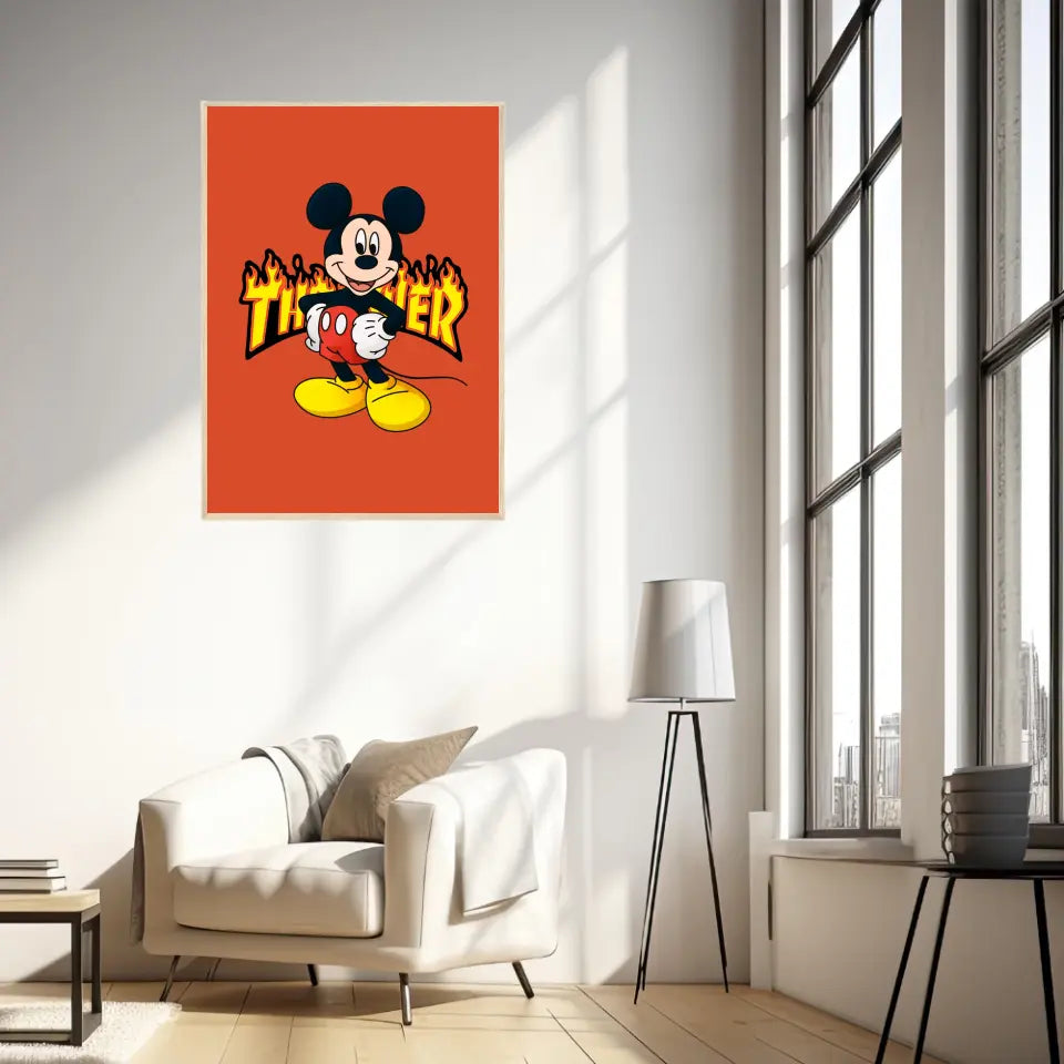 Affiche et Tableau Moderne Thrasher Mickey
