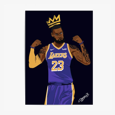 Affiche et Tableau Moderne Lebron James Lakers 23