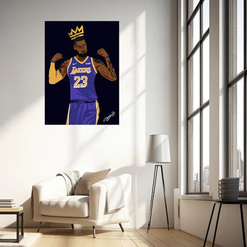 Affiche et Tableau Moderne Lebron James Lakers 23