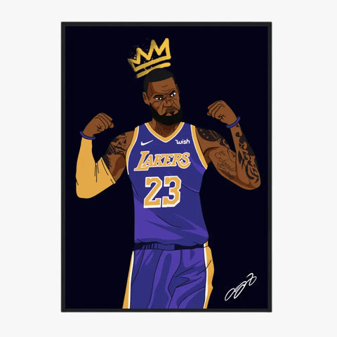 Affiche et Tableau Moderne Lebron James Lakers 23