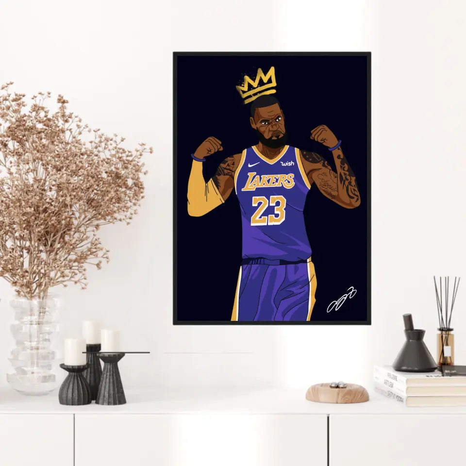 Affiche et Tableau Moderne Lebron James Lakers 23
