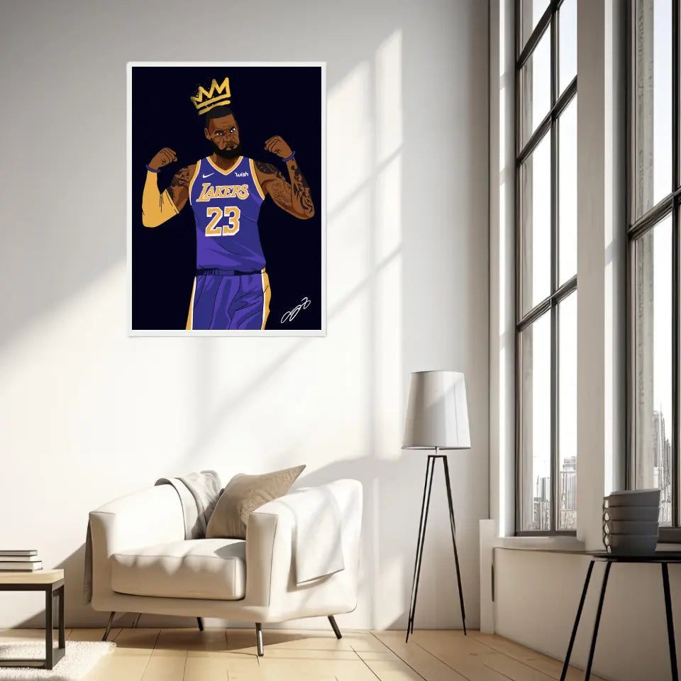 Affiche et Tableau Moderne Lebron James Lakers 23