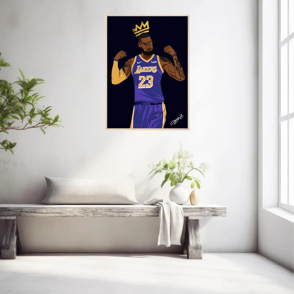 Affiche et Tableau Moderne Lebron James Lakers 23