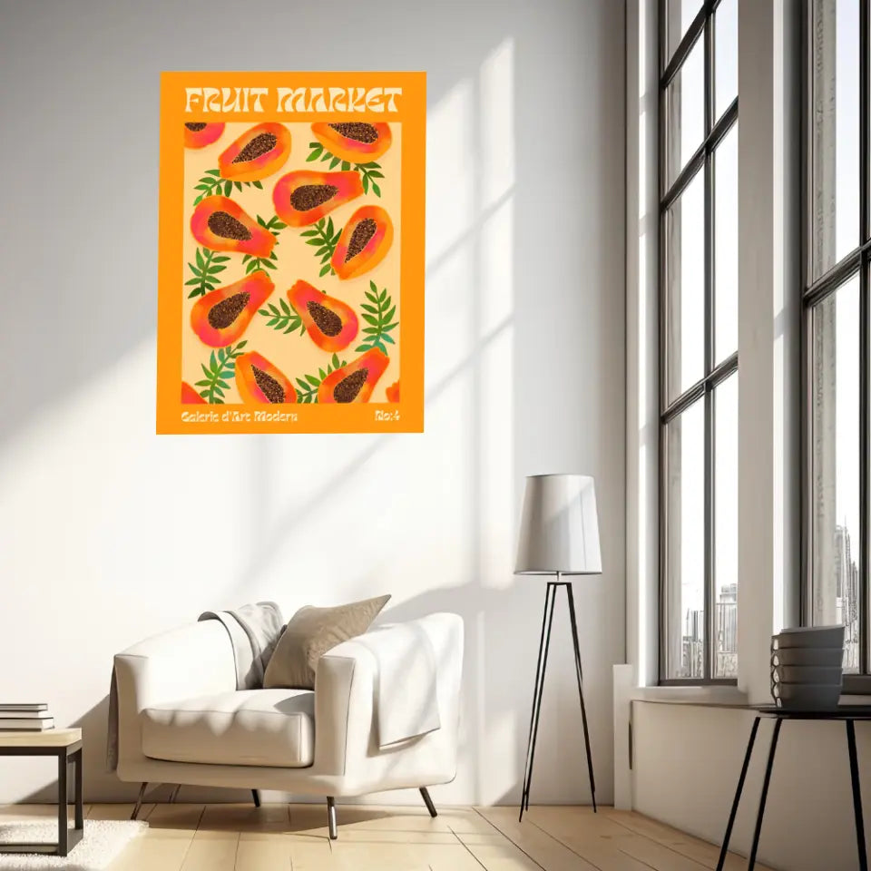 Affiche et Tableau Moderne Fruit Papaye