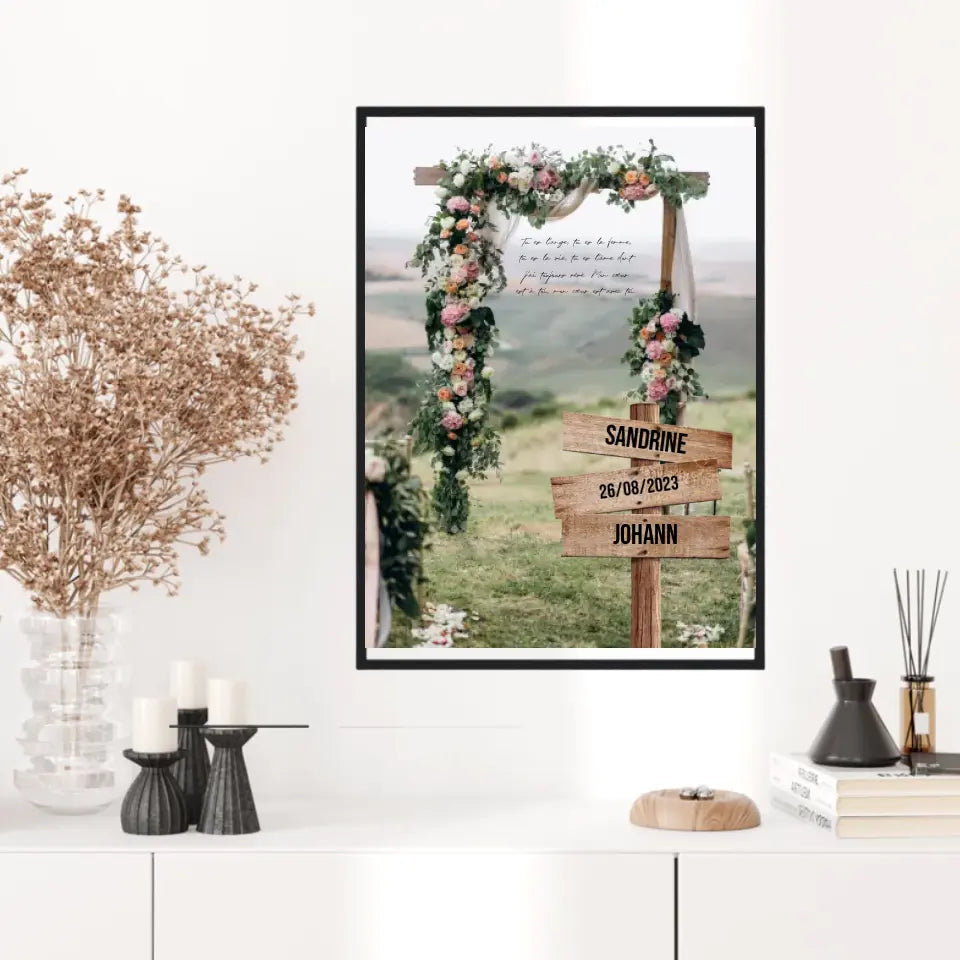 Tableau Prénom Personnalisé Couple Mariage