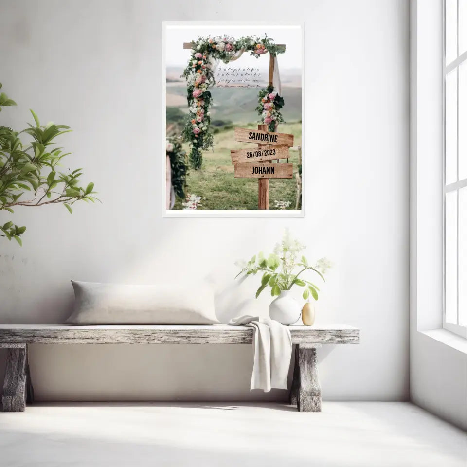 Tableau Prénom Personnalisé Couple Mariage